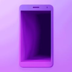 an image of a cell phone on a purple background with room for text or images