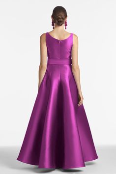 Shop the Kruse Gown in Magenta at Sachin & Babi. FREE Shipping Over $500 & FREE Returns. Mikado Fabric, Sachin Babi, Navy Wedding, Princess Seams, Indian Fashion Dresses, A Line Gown, Evening Gowns Formal, Princess Seam, Ball Gown