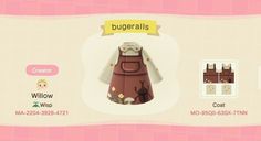 the animal crossing character is wearing an apron