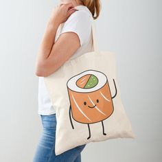 "Sushi Guy" Tote Bag by DiaShaaa | Redbubble Illustration Art Girl, Art Girl, Illustration Art