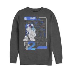 RD-D2 is not your typical astromech droid; there's more to him than you think and you can see it all on the Star Wars The Last Jedi R2-D2 Schematics Heather Charcoal Sweatshirt! Your favorite astromech droid, R2-D2, is shown in schematic detail on this cool gray Episode 8 sweatshirt. Star Wars Last Jedi, Darth Vader Cosplay, Astromech Droid, Star Wars The Last Jedi, Star Wars R2d2, The Last Jedi, Graphic Material, Bb 8, R2 D2