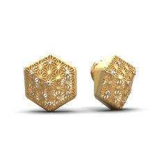 Explore the allure of stunning Italian gold Diamond earrings featuring a captivating geometric pattern. Elevate your style with these statement gold diamond stud earrings, adorned with the exquisite Sashiko Japanese pattern, showcasing a harmonious blend of Italian craftsmanship and Japanese design. Embrace the unique charm of hexagonal earrings, making a bold statement in the world of gold jewelry. Discover the perfect fusion of elegance and modernity with these Italian gold geometric earrings – a testament to style and sophistication. 14k or 18k Gold Natural Diamonds G VS 0,14 Ct Tw Made in Italy Earrings Diamond Studs, Gold Diamond Earrings Studs, Gold Diamond Studs, Jeweled Earrings, Italian Jewelry, Earrings Diamond, Japan Design, Gold Diamond Earrings, Japanese Patterns