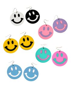 lollapalooza outfit | 90s earrings | smiley faces | dopamine dressing | acrylic statement earrings Smile Earrings, Smiley Face Earrings, Lollapalooza Outfit, 90s Earrings, Dopamine Dressing, Outfit 90s, Face Earrings, 90s Nostalgia, Handmade Charms