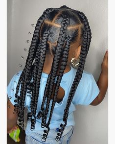 Daughter Hairstyles, Black Kids Braids Hairstyles, Lil Girl Hairstyles, Kid Braid Styles, Big Box Braids Hairstyles, Box Braids Hairstyles For Black Women, Natural Hairstyles For Kids, Quick Braided Hairstyles, Pretty Braided Hairstyles