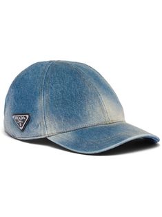 Step into the world of high-fashion with this voguish cap, impeccably crafted from 100% nylon. With its light blue hue and denim texture, it brings a playful yet sophisticated touch to any outfit. Plus, the logo plaque adds that signature charm we all love. Size: Large, offering a comfortable fit for most head sizes. Color: Light Blue, a versatile shade that pairs well with various outfits. Material: Made entirely of nylon, ensuring durability and longevity. Design: Features a classic denim text Cap Highlights, Prada Triangle, Denim Texture, Denim Baseball Cap, Logo Azul, Logo Items, Triangle Logo, Dolce E Gabbana, Washed Denim