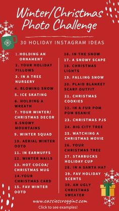 the winter christmas photo challenge is here to help you plan your holiday instagrams