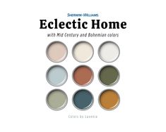 the book cover for eclectic home with mid century and bohemian colors by sheryln williams