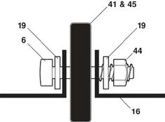 an image of a door handle with numbers and measurements on the bottom half of it