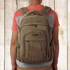 Men's Military Canvas Cool Backpack, ideal for travel and school - R337
https://www.touchy-style.com/products/mens-military-canvas-cool-backpack-ideal-for-travel-and-school-r337  #touchystyle #onlineshopping #accessorize #accessorizewithstyle #accessorizeyourlife #accessoryobsessed #casualfashion #discount #fashionaccessories #fashionista #outfitaccessories #outfitoftheday #simple Khaki Backpack With Zipper Pocket, Khaki Outdoor Backpack With Zipper Closure, Canvas Backpack With Multiple Pockets, Casual Backpack With Anti-theft Pocket, Canvas Softback Backpack For Outdoor, Standard Canvas Backpack With Multiple Pockets, Everyday Canvas Backpack With Multiple Pockets, Canvas Backpack With Multiple Pockets For Everyday Use, Travel Backpack With Zipper Pocket, Canvas Material