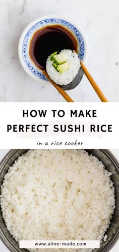 how to make perfect sushi rice in a rice cooker