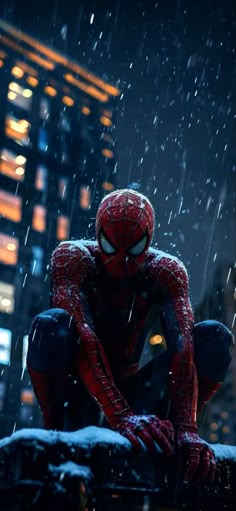 the amazing spider - man in the rain