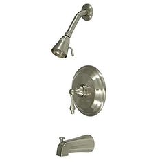 an antique style shower faucet with hand showerhead