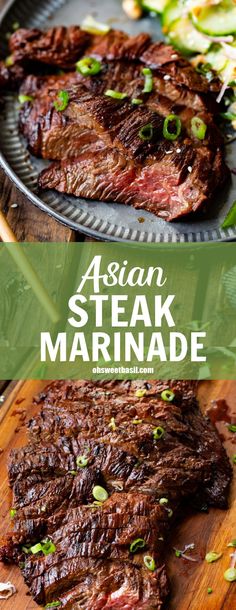 Lao Steak Marinade, Thai Beef Marinade, Korean Skirt Steak Marinade, Chinese Steak Marinade, Asian Marinade For Steak, Thai Steak Marinade, Flank Steak Marinade Asian, Asian Ribeye Steak Recipes, Korean Steak Marinade