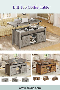 farmhouse coffee table grey