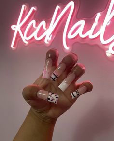 Acrylic Nail Set, Edgy Nails, Colored Acrylic Nails, Dope Nail Designs, French Acrylic Nails, Short Square Acrylic Nails