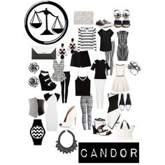 an assortment of women's clothing and accessories arranged in the shape of a circle