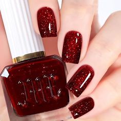 NovaCharm Dark Red Nail Polish - Red Glitter Nail Polish - Chunky Bright Red Nail Polish - High Glossy Sparkly Nail Polish Fast Drying Nail Polish for Women Girls DIY at Home Red Glitter Nail Polish, Dark Red Nail Polish, Bright Red Nail Polish, Sparkly Nail Polish, Fast Drying Nail Polish, Red Nails Glitter, Dark Red Nails, Red Nail Polish, Glitter Nail Polish