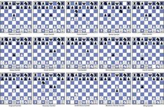 the chess board is shown in blue and white