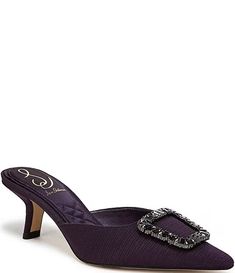 Sam Edelman Brit Glow Fabric Crystal Buckle Detail Dress Mules | Dillard's Dress Mules, Quiet Luxury, Modern Lifestyle, Dillard's, Contemporary Fashion, Sam Edelman, Dress Details, Heel Height, Slip On