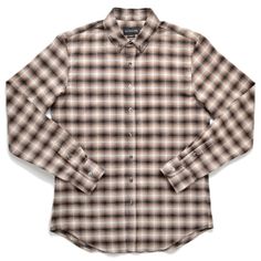 The Hazel Shadow Plaid Flannel Shirt is crafted from soft Portuguese flannel that offers a subtle, plaid pattern. It features double-needle seams and a button-down collar for a classic look and comfortable fit. Grey mother of pearl buttons complete the timeless design. 100% CottonMade in Canada Classic Button-up Flannel Shirt For Fall, Classic Plaid Shirt With Placket, Classic Plaid Flannel Shirt For Everyday, Classic Plaid Shirt For Casual Gatherings, Classic Flannel Button-up Shirt, Classic Flannel Shirt With Button Closure, Classic Everyday Flannel Shirt With Button Closure, Classic Brown Button-up Flannel Shirt, Classic Plaid Shirt For Everyday