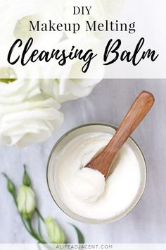 Diy Makeup Cleansing Balm, Face Cleansing Balm Recipe, Diy Body Care Beauty Hacks, Homemade Cleanser For Face, Creamy Cleanser