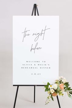 the night before sign The Night Before Rehearsal Dinner Sign, Wedding Welcome Dinner, Wedding Planning Details, Rehearsal Dinner Decorations, Etsy Ideas, Wedding Plan