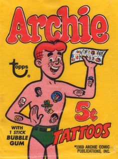 an old comic book with tattoos on the cover