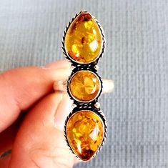 Brand New Handmade Amber And Citrine Silver Ring. Size 7 925 Stamped New To Poshmark? Use Referral Code Kimberlyn222 To Receive $10. Hallmarked Citrine Rings, Handmade Yellow Citrine Rings, 7 Rings, Ring Color, 925 Silver Ring, Ring Size 7, 925 Silver Rings, Womens Jewelry Rings, Citrine