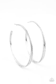 Paparazzi Watch and Learn Silver Post Hoop Earrings Jewelry Images, Paparazzi Accessories, Silver Bars, Paparazzi Jewelry, Earring Sale, Gold Bar, Silver Hoops, Silver Hoop Earrings, Silver Watch