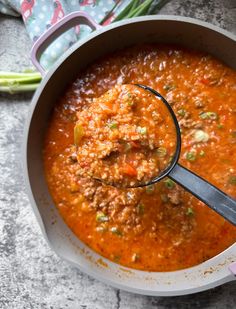 Stuffed Pepper Soup is a a one-pot, quick, easy and budget friendly recipe that can be made in under 30 minutes. It's loaded with italian sausage, ground beef, bell peppers, and rice. It's finished off with a generous handful of sharp cheddar which creates the most delicious creaminess to the soup. Top this one off with green onions and sour cream, and you'll have the delicious flavours of stuffed peppers, but in soup form.