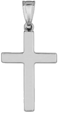 White Gold Polished Cross Necklace, Classic Sterling Silver Cross Charm, Classic Polished Crucifix Cross Necklace, White Gold Polished Cross Charms, Classic White Gold Cross Necklace In Sterling Silver, Classic Sterling Silver Cross Necklace, Classic Cross Necklace In Sterling Silver And White Gold, Classic Sterling Silver Cross Necklace In White Gold, Classic White Gold Cross Charm