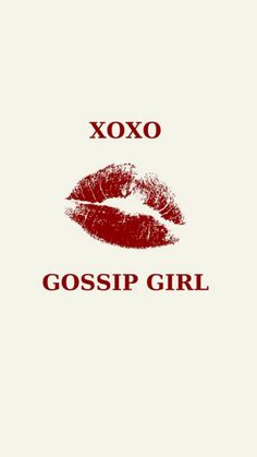 Red Wallpaper With Quotes, Xoxo Gossip Girl Wallpaper, Girly Phone Backgrounds, Quotes Red Aesthetic, Gossip Girl Logo, Gossip Girl Aesthetic Wallpaper, Xoxo Wallpapers, Blair Waldorf Wallpaper, Vintage Widgets