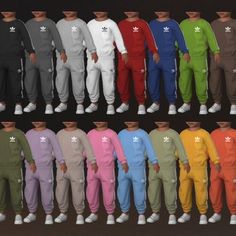 men's adidas tracksuits in various colors and sizes for the game