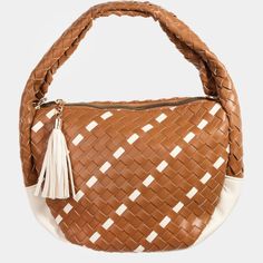 This Hand Bag Features A Fashionable Faux Leather Basket Weave Semi Circle Bag Style. Celebrate Individual Style With This Versatile, Eye-Catching Addition. Bag Size: Small Material: Pu Leather Imported Product Measurements: Length 12 In Depth 4.5 In Height 6 In Tags: Weaved Semi Circle Purse, Textured Half Moon Bag, Woven Round Shoulder Bag, Detail Weave Circular Handbag, Boho Half Moon Crossbody, Intricately Woven Semi Circle Purse, Handwoven Detail Shoulder Bag, Unique Weave Half Moon Clutch, Chic White Woven Hobo Bag, Cream Hobo Bag With Zipper For Shopping, Cream Hobo Bag With Braided Handles, Chic White Hobo Bag With Zipper Closure, Cream Woven Leather Bag, Beige Hobo Bag With Braided Handles For Errands, White Leather Hobo Bag With Braided Handles, Leather Basket, Circle Purse