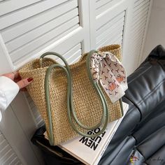 Bird in Bag - Braided bags female new popular fashion straw bag casual shoulder bag large capacity tote bag Calamari Recipes, Braided Bag, Details Pictures, Street Trends, Popular Fashion, Word Wrap, White Space, Bird In Bag, Casual Bags