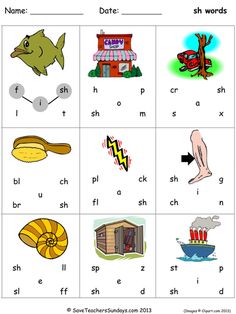 worksheet for beginning and ending sounds with pictures to match the words in each word