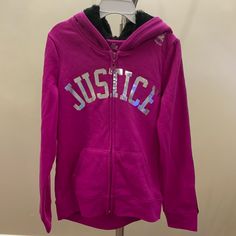 Justice Girls Sports Full Zip Jacket Hoodie Fur Hood New With Tags Size 7 Ships From A Smoke Free, Pet Free Home Full Zip Black Faux Fur Hood Super Soft Stripes On Sleeves Pockets Pretty Burgundy Pinkish Color 60% Cotton, 40% Polyester Faux Fur - 100% Polyester Purple Hooded Winter Top, Pink Sports Hooded Jacket With Double-lined Hood, Pink Double-lined Hooded Sports Jacket, Pink Double-lined Hooded Jacket For Sports, Pink Sports Hooded Jacket With Adjustable Hood, Purple Hooded Sports Outerwear, Sporty Purple Hoodie For Winter, Sporty Purple Sweatshirt For Winter, Sporty Purple Winter Hoodie