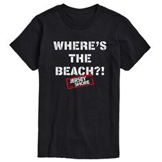 Personalize your style with this fun Big & Tall Jersey Shore Wheres The Beach Graphic Tee. Personalize your style with this fun Big & Tall Jersey Shore Wheres The Beach Graphic Tee. FEATURES Crewneck Short sleeveFABRIC & CARE Solid, cotton, heather, polyester Machine wash Imported Size: XL Tall. Color: Black. Gender: male. Age Group: adult. Jersey Shore Duck Phone, Chill Room, Jersey Shore, Big & Tall, Casual Wardrobe, Birthday Ideas, Fabric Care, Graphic Tee, Age Group