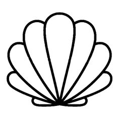 an outline of a shell on a white background