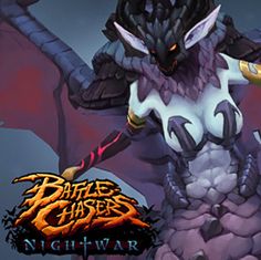 an image of a cartoon character in the game battle chasers nightwar with a dragon