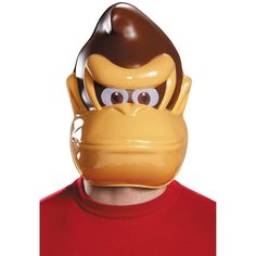 Looking for a mask that's more fun than a barrel of bananas? You'll love this Donkey Kong mask! Wear it and instantly transform into the floor-pounding ape from your favorite videogame. This incredible mask is perfect for comic conventions, Halloween, or any Nintendo fan gathering. Race your friends in a round of Mario Kart or swing through the jungle in your own adventure. Whatever you decide, this mask is sure to be plenty of fun! Size: one size. Gender: male. Age Group: adult. Donkey Kong Costume, Donkey Costume, Super Mario Costumes, Mario Costume, Plastic Mask, Nintendo World, Half Mask, Super Mario Brothers, Video Games Nintendo