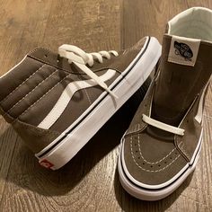 New! Never Worn. The Color Is Light Brown. Women’s Size 8. Vans Everyday Sneakers With Round Toe, Vans Everyday Sneakers, Vans Sneakers With Round Toe For Everyday Wear, Light Brown Sneakers, Vans Brown, Brown Vans, Shoes Vans, Sneakers Womens, Vans Sk8 Hi