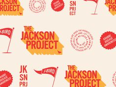 the jackson project logo is shown in red, yellow and orange on a white background