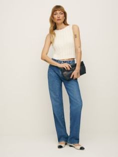 Fresh denim. The Val is a loose fitting jean with a mid rise and straight leg. For a more fitted look, we recommend sizing down. Mid Rise Straight Jeans, Denim Shop, Straight Jeans, Mid Rise, Straight Leg, Loose Fitting