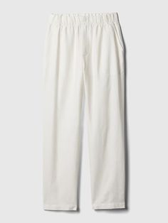 High Rise Linen-Cotton Pull-On Pants | Gap Gap Linen Pants, Gap Wide Leg Linen Pants, Gap Straight Hem Bottoms For Work, Gap Straight Hem Workwear Bottoms, Gap Linen Pants For Spring, Gap Linen Spring Pants, Casual Linen Pants By Gap, Spring Gap Linen Pants, Gap Workwear Pants With Welt Pockets