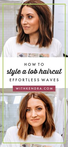 Lob Haircut Not Styled, Best Short Haircuts For Thick Wavy Hair, Fine Hair Lob Hairstyles, Shoulder Length Waves Tutorial, Mom Haircut Brunette, Soft Waves Tutorial For Short Hair, Wavy Textured Lob, Styling A Lob Tutorial, Hair Styles For Lob