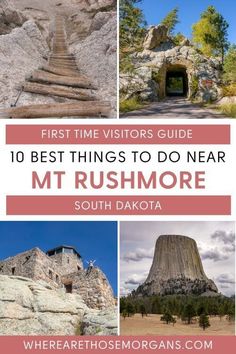 the best things to do near mt rushmore in south dakota, with text overlay