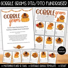 the gobble gram's to - do list is shown with pumpkins on it