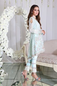 Morning Mist | Pakistani Designer Outfit | Sarosh Salman Pakistan Dress, Anarkali Lehenga, Luxury Pret, Pakistani Style, Designer Outfit, Morning Mist, Dressing Style, Kurti Designs Party Wear, Embroidered Organza