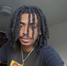 Guys Dreadlocks Style, Fluffy Dreads Men, Types Of Locs Men, Soft Locs Men, Fluffy Locs Men, Thick Dreads Men, Locs No Middle Part, Black Dreads Men, Cute Black Men With Dreads